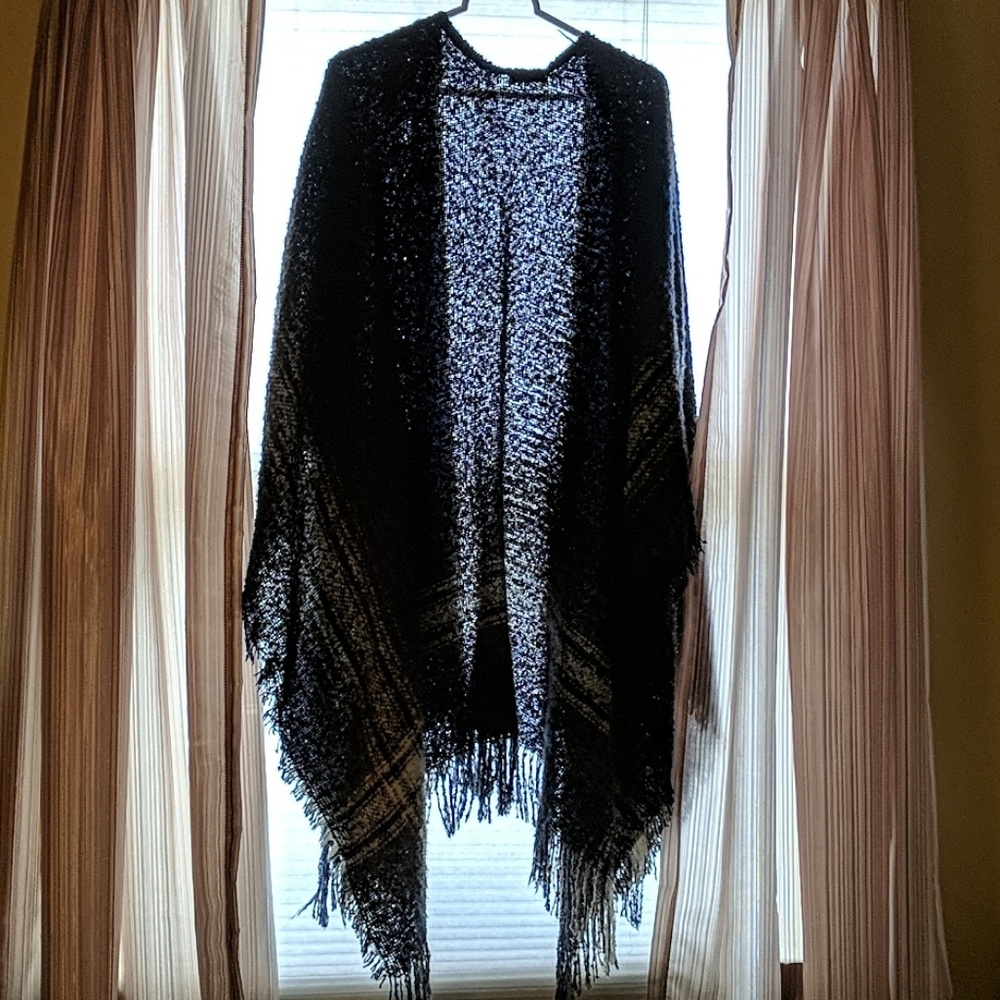 Navy Blue Ruana - Picture 3 of 3
